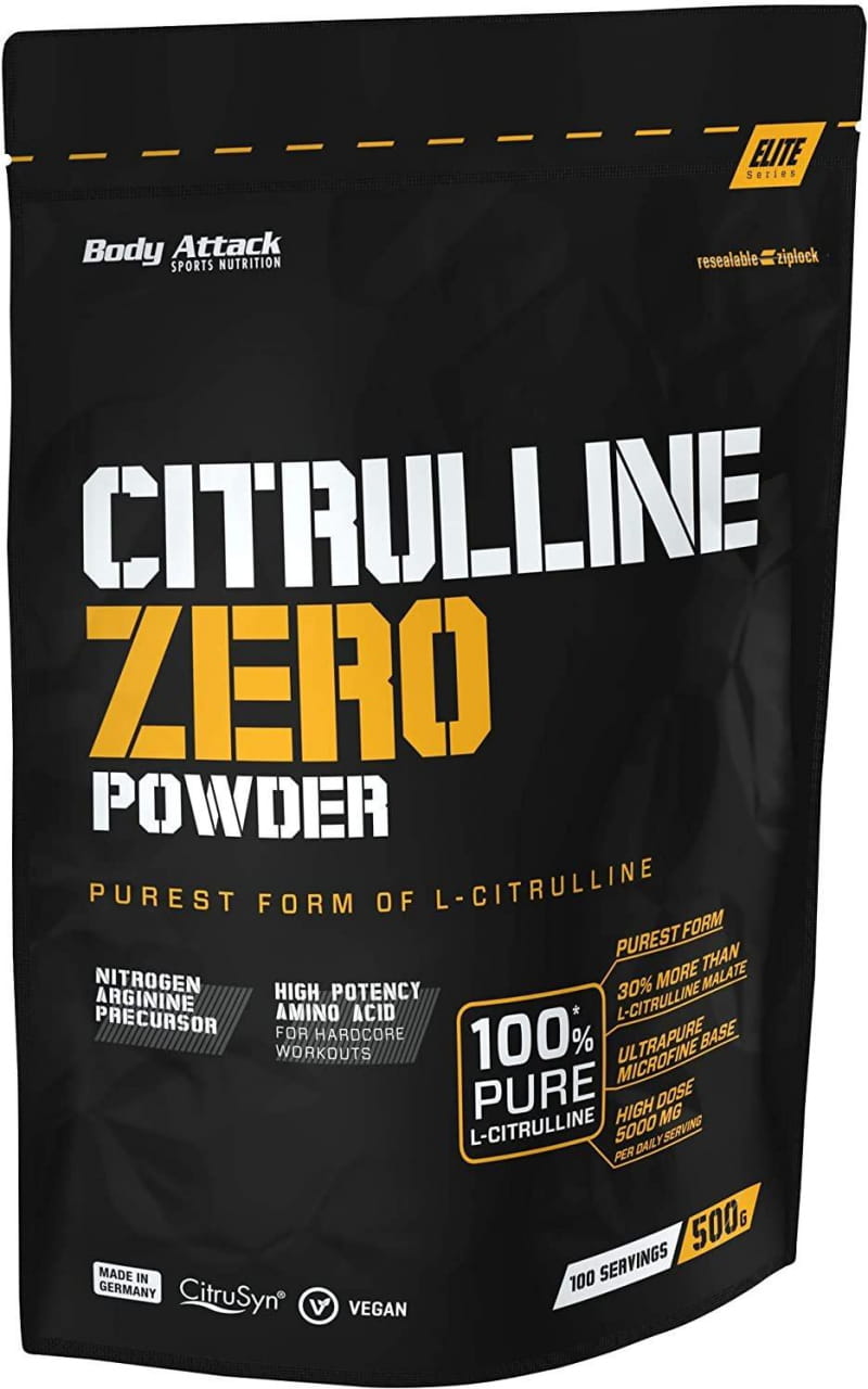 Sportovní doplněk stravy  Body Attack Citrulline Zero Powder, 500g, 100% čistá forma l-citrulinu v prášku